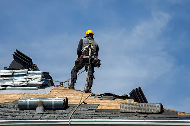 Professional Gutter Installation technician working in Forestburgh, NY